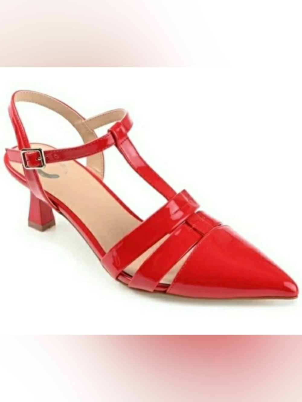 Journee Collection "Jazlynn" Red High-heeled Slingback Pump, Size 7.5, NIB